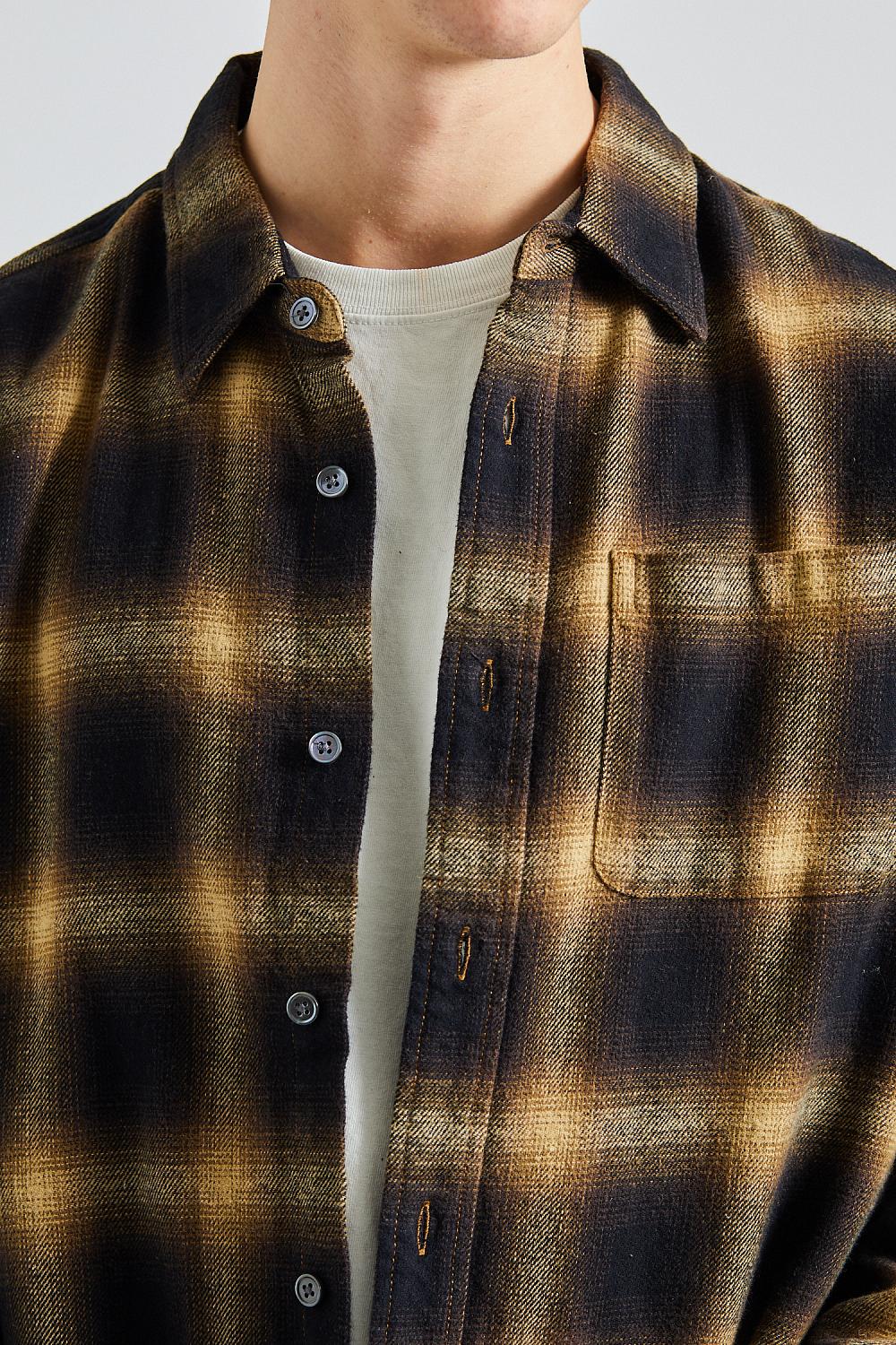 Pete Plaid Shirt Mustard | Stüssy | Herre | Retro